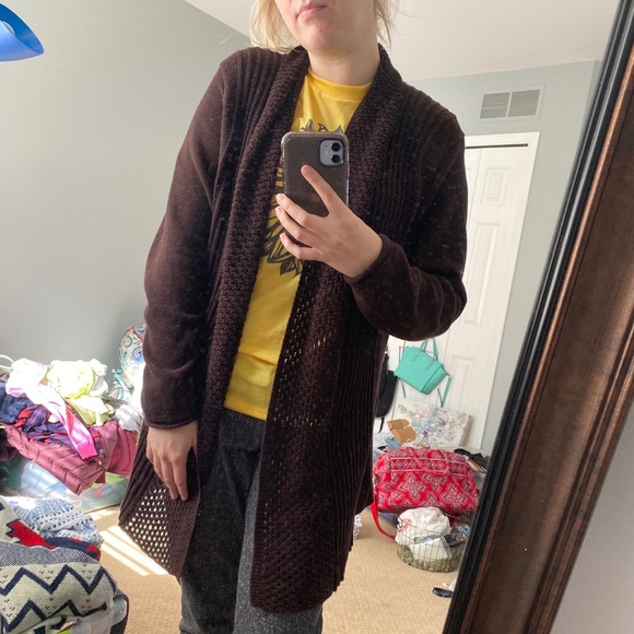 89th & Madison Brown Cardigan - Picture 10 of 11